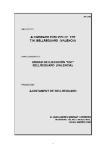 ALUMBRADO PÚBLICO U.E. EST T.M. BELLREGUARD