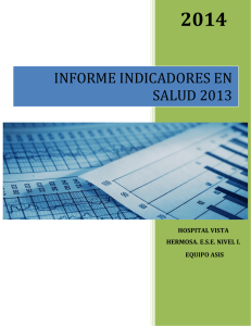 informe indicadores en salud 2013.