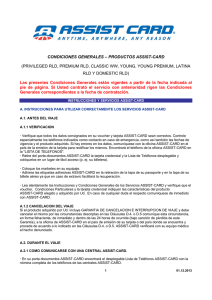 condiciones generales – productos assist-card (privileged rld