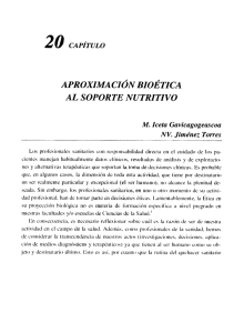 aproximación bioética al soporte nutritivo