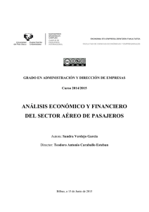 Análisis económico y financiero del sector aéreo de pasajeros.