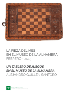 Un tablero de juegos en el Museo de la Alhambra