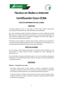 Técnico en Redes e Internet Certificación Cisco CCNA