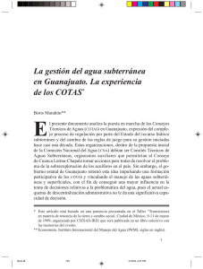 La gestión del agua subterránea en Guanajuato. La experiencia de