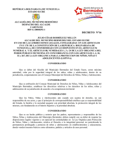 decreto n°16 - Alcaldía Bolivariana de Bermúdez
