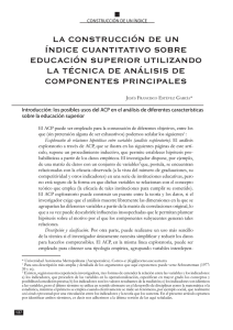 la construcción de un índice cuantitativo sobre educación superior