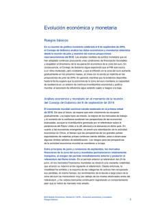 Evolución Económica y Monetaria