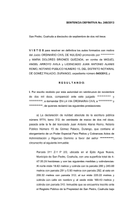 SENTENCIA DEFINITIVA No - Poder Judicial del Estado de Coahuila