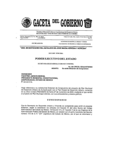 Plan Municipal de Desarrollo Urbano de Zumpahuacán.