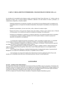 1 carta y reglamento interior del colegio franco mexicano, ac