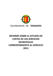 Informe de Costes de Servicios Municipales año 2013