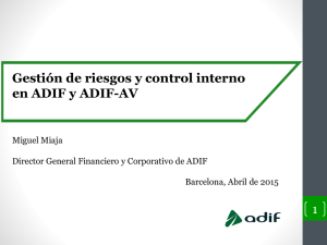 Gestión de riesgos y control interno en ADIF y ADIF