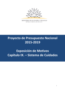 Proyecto de Presupuesto Nacional 2015