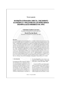 inversión extranjera directa, crecimiento económico y spillovers en