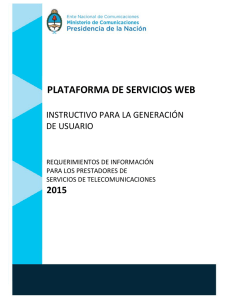 PLATAFORMA DE SERVICIOS WEB