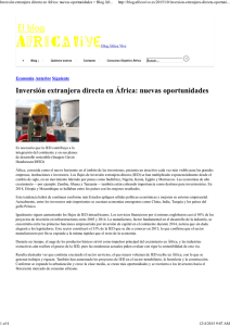 Inversión extranjera directa en África: nuevas oportunidades > Blog