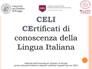 CELI CErtificati di conoscenza della Lingua Italiana
