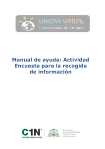Manual de ayuda: Actividad Encuesta para la recogida de información