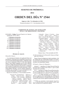 orden del día nº 1544 - Cámara de Diputados de la Nación