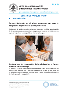 BOLETÍN DE PARQUES N° 109 Institucionales