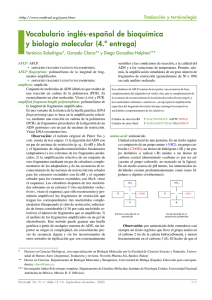 Vocabulario inglés-español de bioquímica y biología molecular