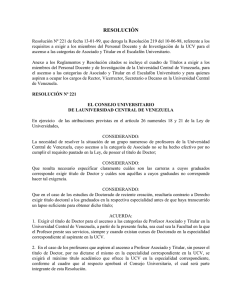 resolución - Universidad Central de Venezuela