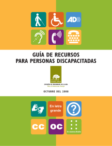 guía de recursos para personas discapacitadas