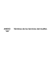 ANEXO “HH” Términos de los Servicios del Auditor.