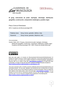 ISSN: 2014-4660 El gong, instrumento de poder: tipologías