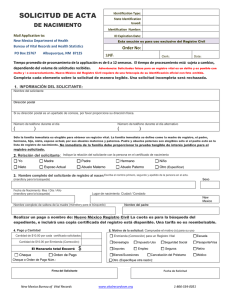 birth record search application - New Mexico Department of Health
