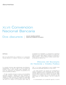 Documentos: XL V II Convención Nacional Bancaria. Dos discursos