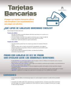 Tarjetas bancarias