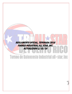 Reglamento del Torneo Industrial All Star, Inc