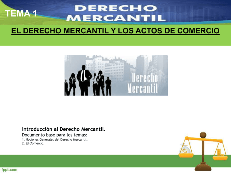 TALLER: Nociones Basicas Del Derecho Mercantil