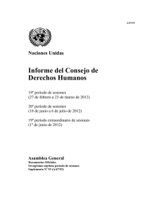 Informe del Consejo de Derechos Humanos