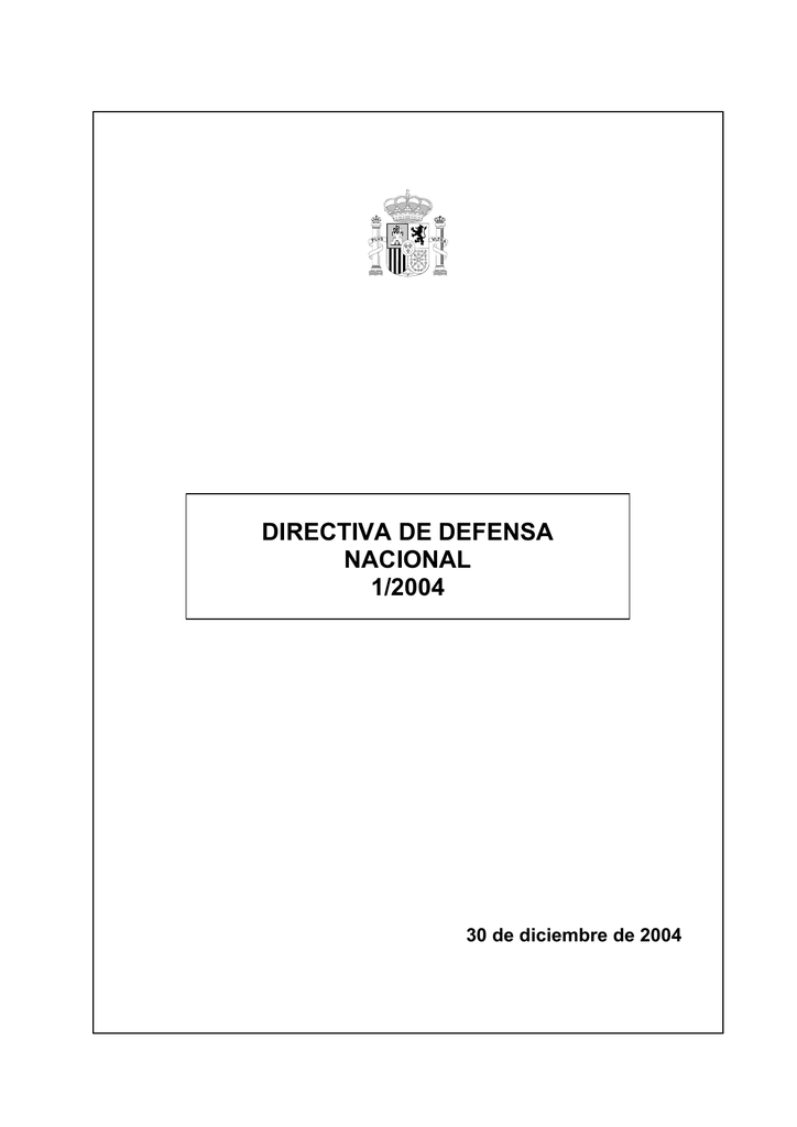 Directiva De Defensa Nacional 1/2004