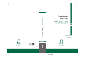 Jurisprudencia, volumen 1 (2012) - Tribunal Electoral del Poder
