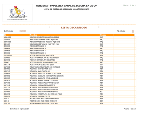 Lista catálogo 2014 - Mercería y papelería Maral, SA de CV