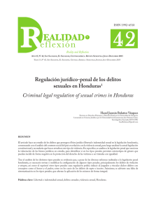 Regulación jurídico-penal de los delitos sexuales en Honduras.