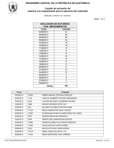 Exclusión de Notarios con impedimento Junio 2013