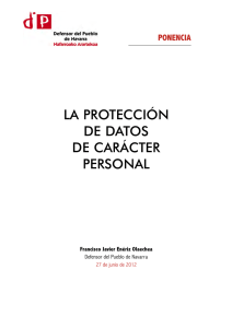 la protección de datos de carácter personal - Gobierno