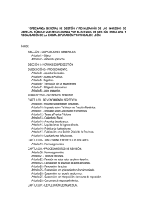 Ord. Gral. Gestión y Recaudación Ingresos