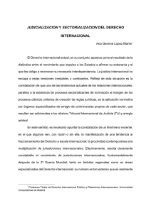 judicializacion y sectorializacion del derecho internacional - E
