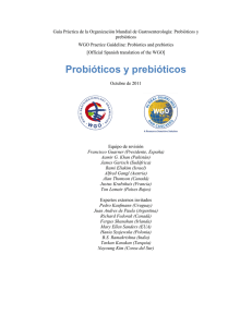 Probióticos y prebióticos - World Gastroenterology Organisation