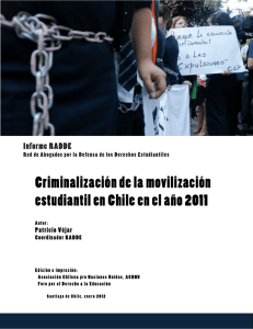 Criminalización de la movilización estudiantil en Chile en el año 2011
