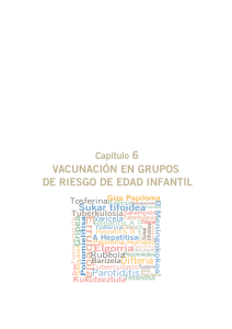 vacunación en grupos de riesgo de edad infantil