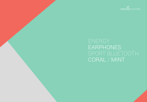 energy earphones sport bluetooth coral / mint