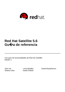 Red Hat Satellite 5.6 Guía de referencia