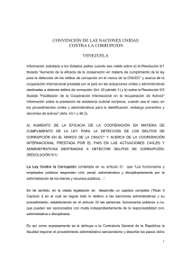 convención de las naciones unidas contra la corrupción venezuela