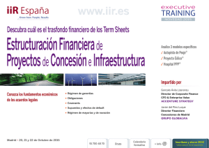 Estructuración Financiera de Proyectos de Concesión e Infraestructura